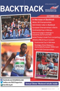 Backtrack magazine for BASC British Athletics Supporters Club Autumn 2018
